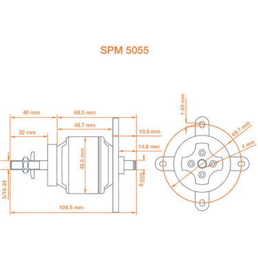 Spektrum SPMXAM4740 Avian 5055-500Kv .80 Equivalent Brushless Outrunner Motor